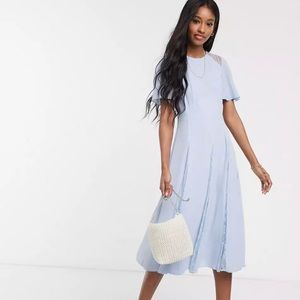 ASOS midi light blue dress size 2
